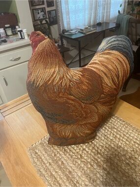 Decorative Rooster Throw Pillow - Brown Multi